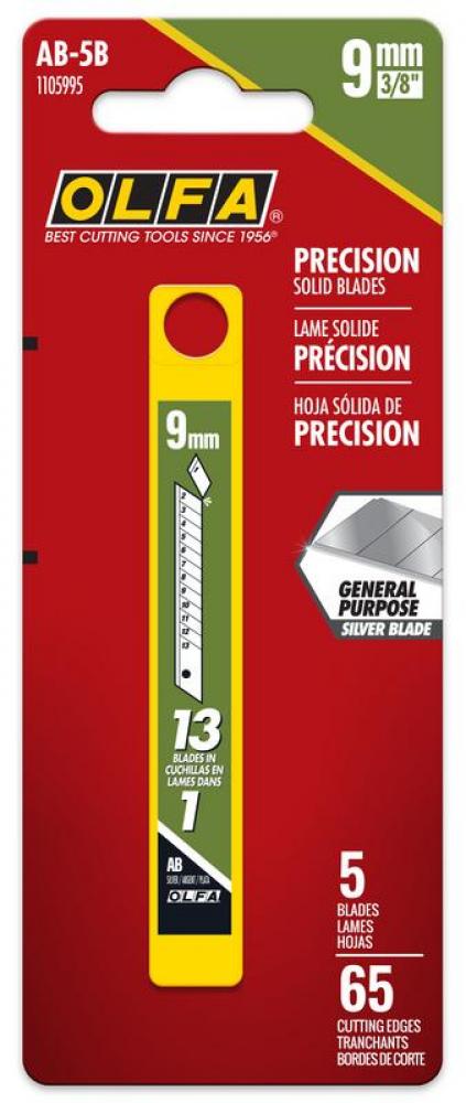 AB-10B 9mm Silver Precision Snap Blade, 10pk