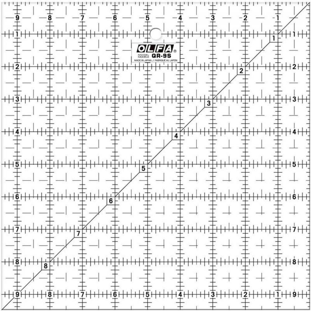 QR-16S Frosted Advantahe Non-Slip Acrylic Ruler, 16-/2-