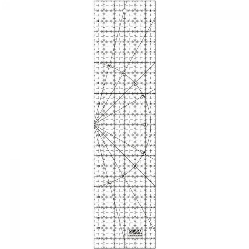 OLFA QR-6x24 6&#34; x 24&#34; Frosted Acrylic Ruler