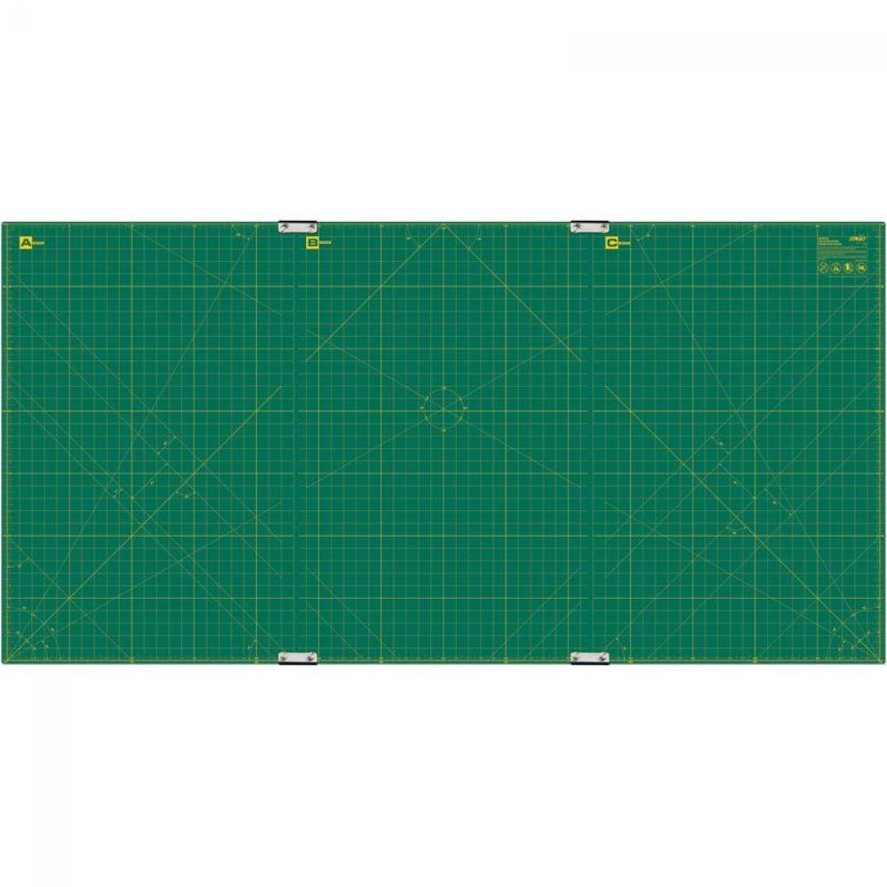 Double-Sided Self-Healing Rotary Mat w/Clips, 35&#34; x 70&#34;