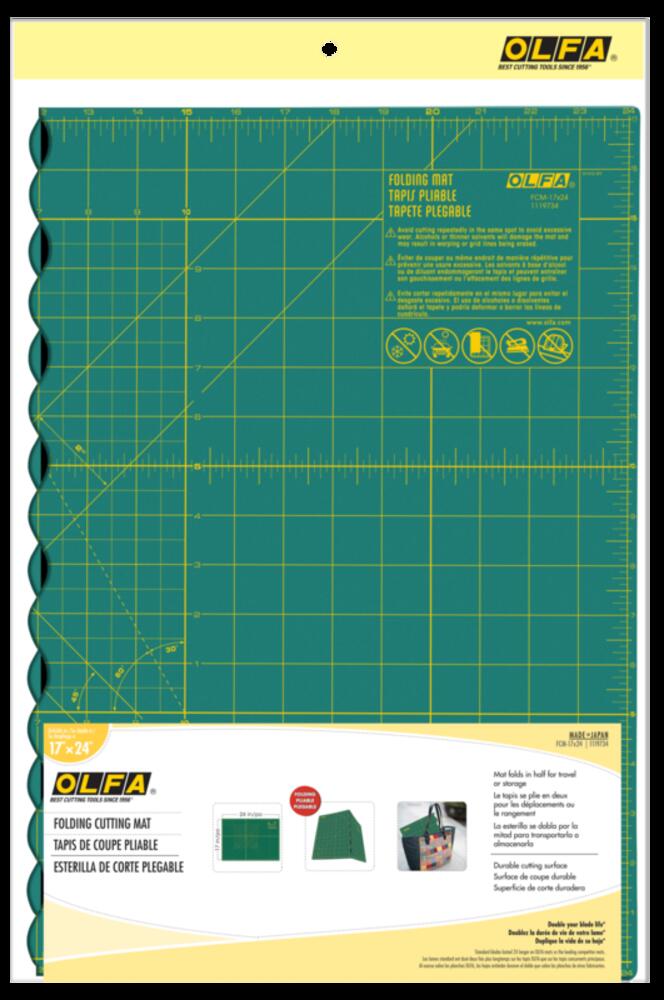 Folding Cutting Mat, Green 17&#34; x 24&#34;