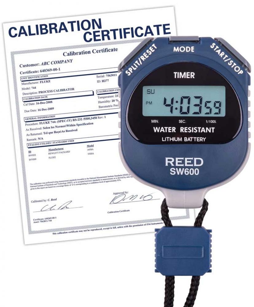 REED SW600-NIST Digital Stopwatch, includes NIST Traceable Certification