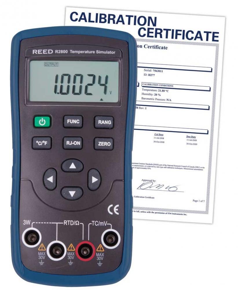 REED R2800-NIST Temperature Simulator, includes NIST Traceable Certification
