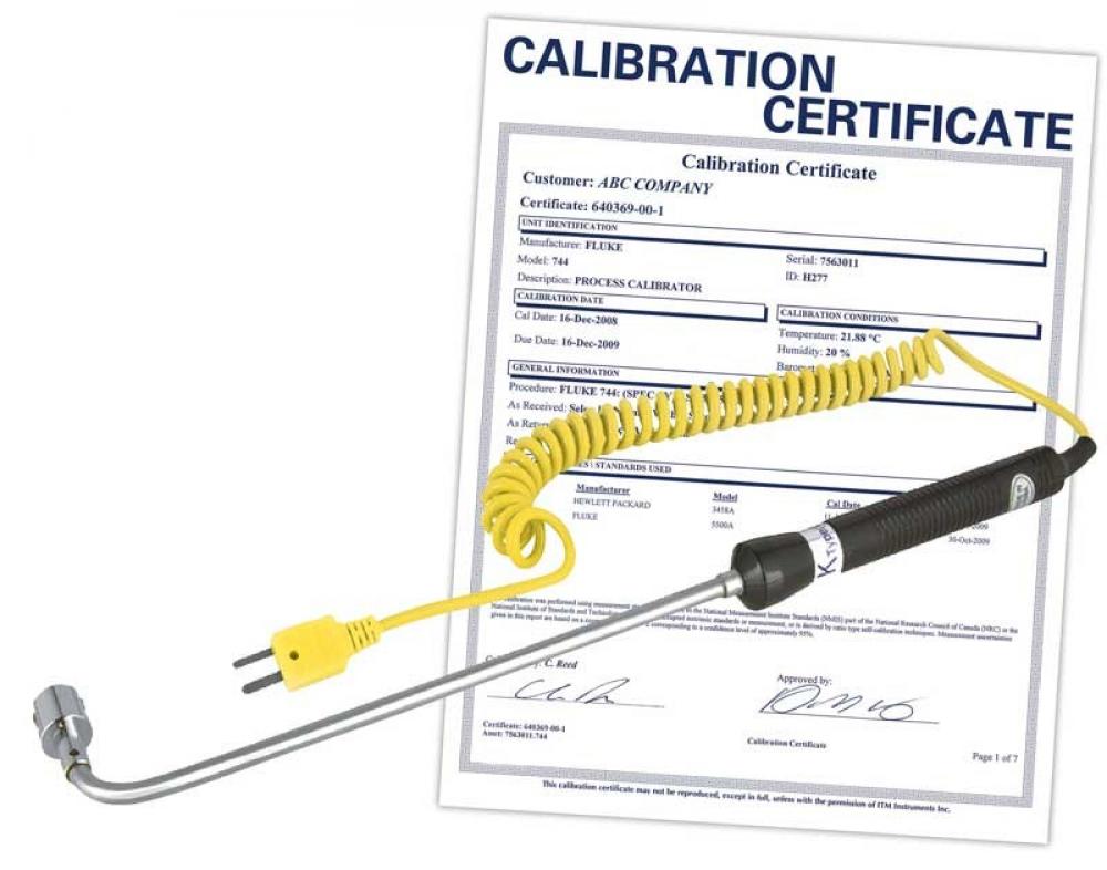 REED R2930-NIST Right Angle Thermocouple Surface Probe, Type K, -58 to 932F (-50 to 500C), incl