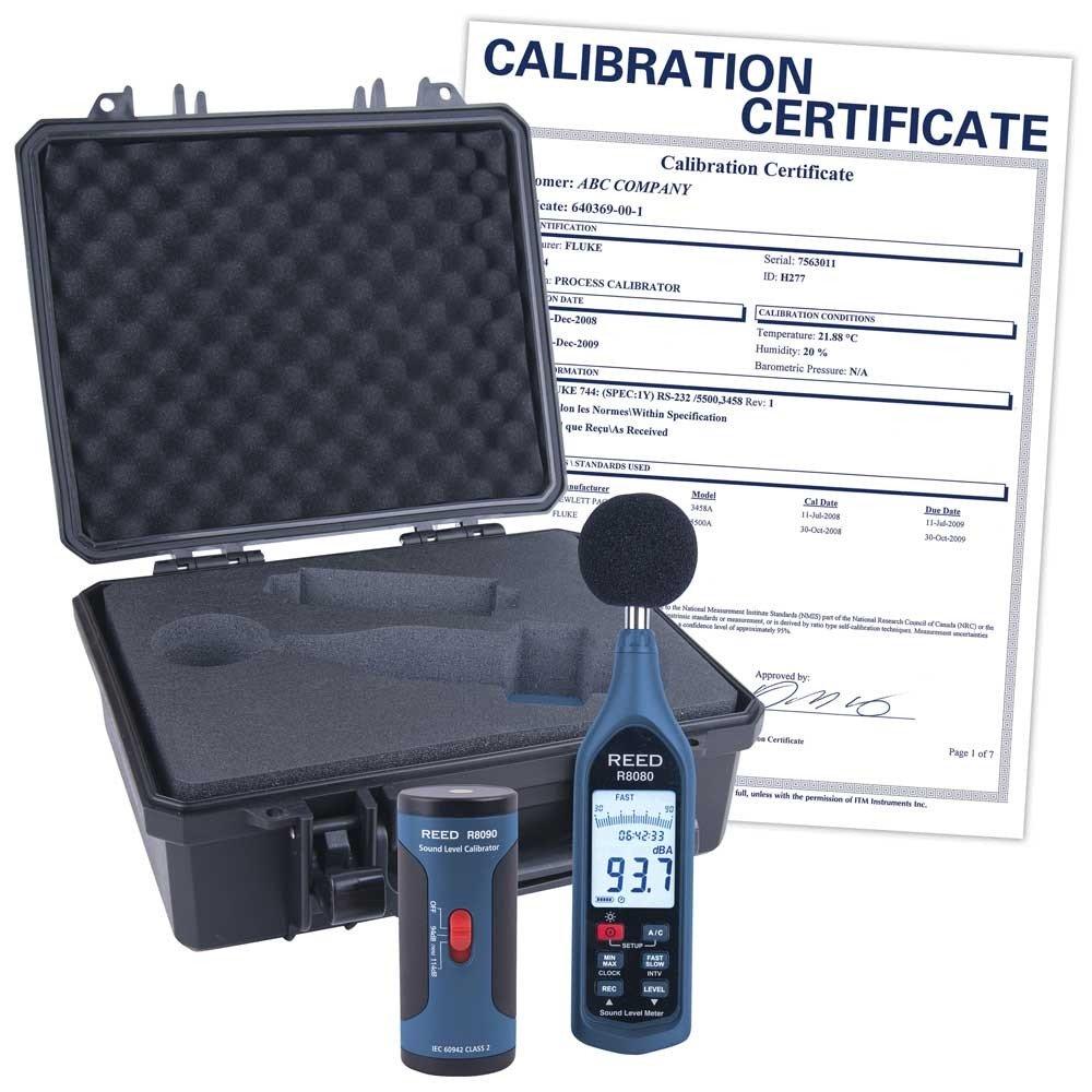 REED R8080-KIT-NIST Data Logging Sound Level Meter and Calibrator Kit