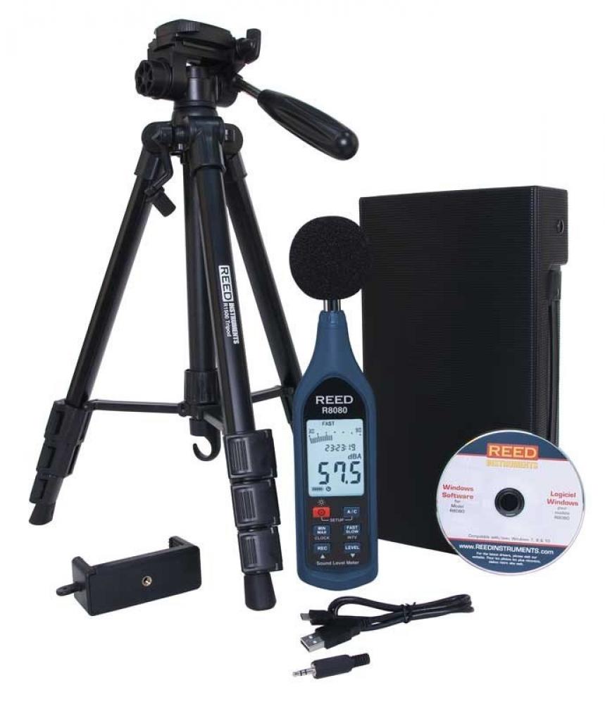 REED R8080-KIT2 Data Logging Sound Meter with Tripod Kit