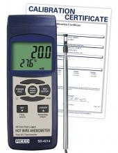 ITM - Reed Instruments SD-4214-NIST - REED SD-4214-NIST SD Series Hot Wire Thermo-Anemometer, Datalogger, with Temperature, includes