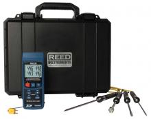 ITM - Reed Instruments 173947 - REED R2450SD-KIT4 Data Logging Thermometer with 4 Type-K Thermocouple Probes and Carrying Case