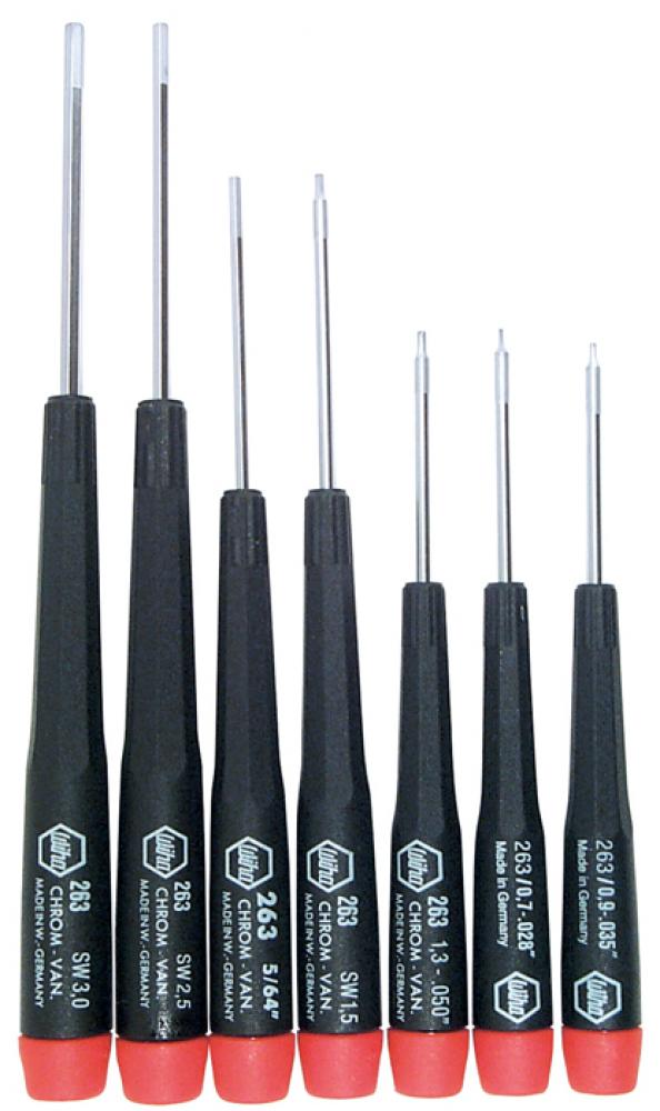 Precision Hex Metric Screwdrivers 7 Piece Set