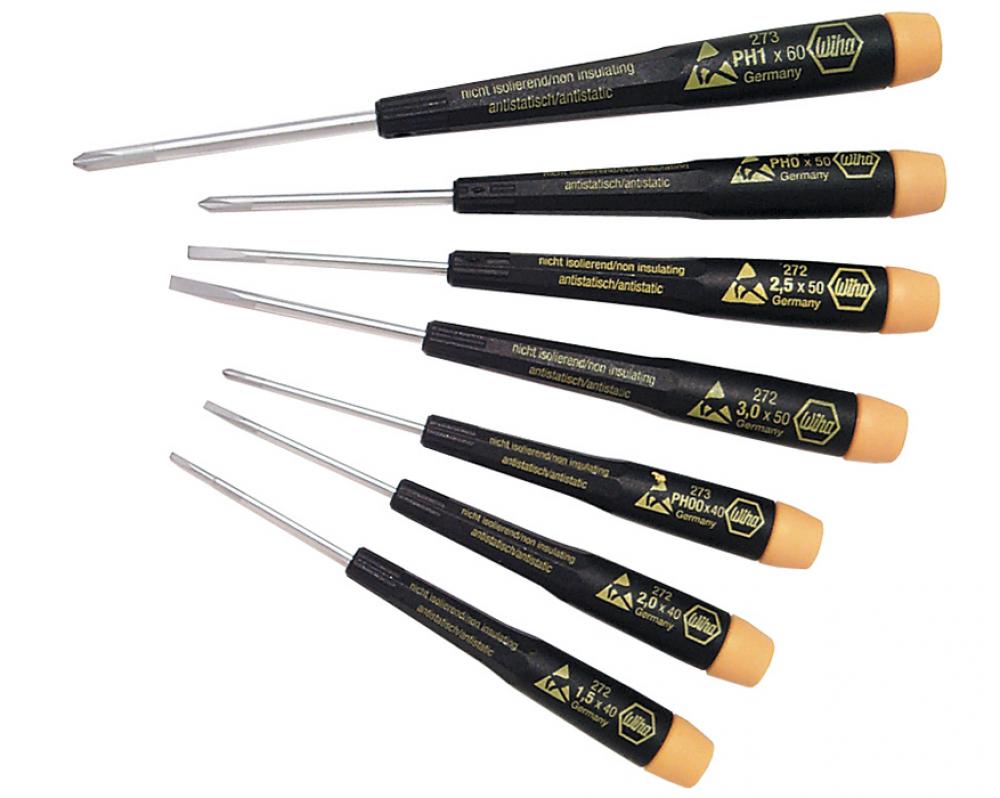 Precision ESD Safe Slotted/Phillips Screwdriver 7 Piece Set