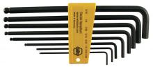 Wiha 36993 - Ball End Hex  Long Arm L-Key Black Inch 8 Piece Set