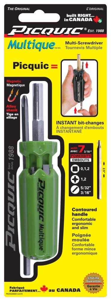 Multique slim handle Multibit driver Carded Asst