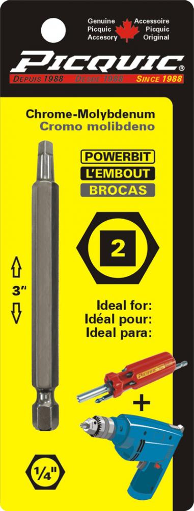 3 inch RobertsonÂ® # 2 Powerbit Carded