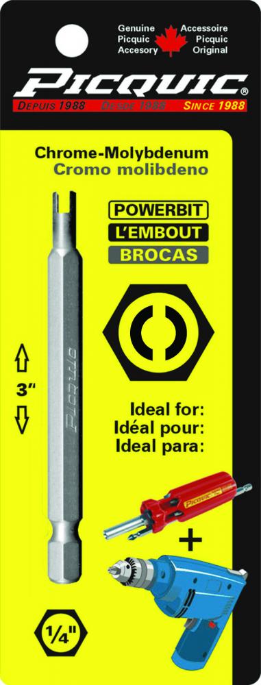 3 inch Schrader Valve Powerbit Carded