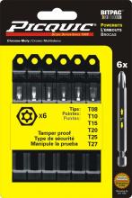 Picquic Tool Company Inc 95004 - TorxÂ® Security BitPac Set Black