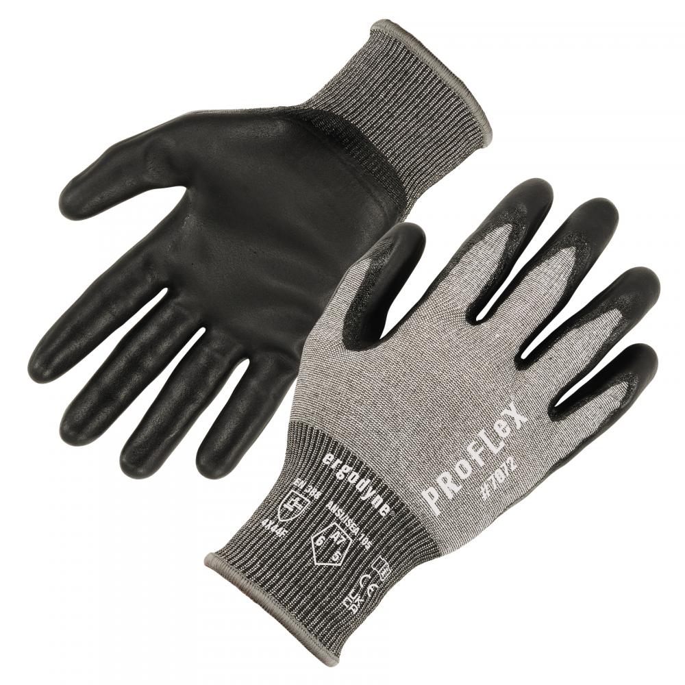 7072 1-pair XS Gray ANSI A7 Nitrile Coated CR Gloves
