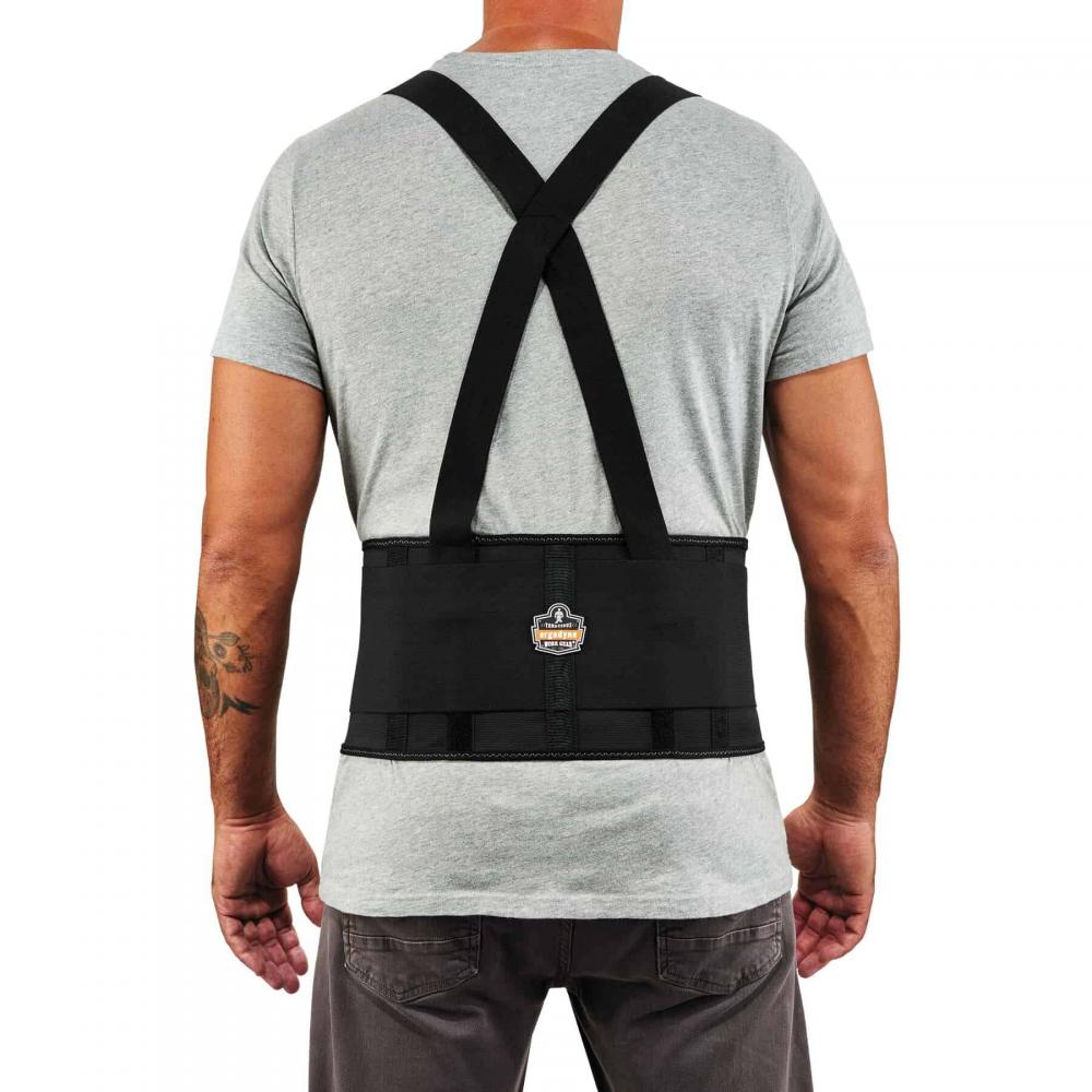 1650 4XL Black Elastic Back Support Brace