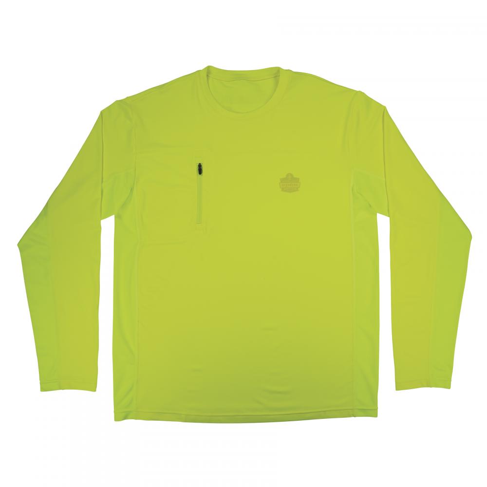 6689 S Lime Cooling Long Sleeve Sun Shirt with UV Protection