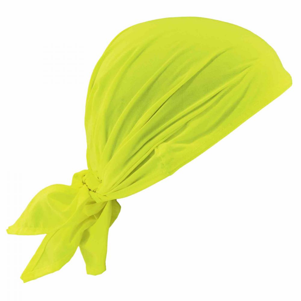 6710 Lime Cooling Bandana Triangle Hat - Polymers - Tie