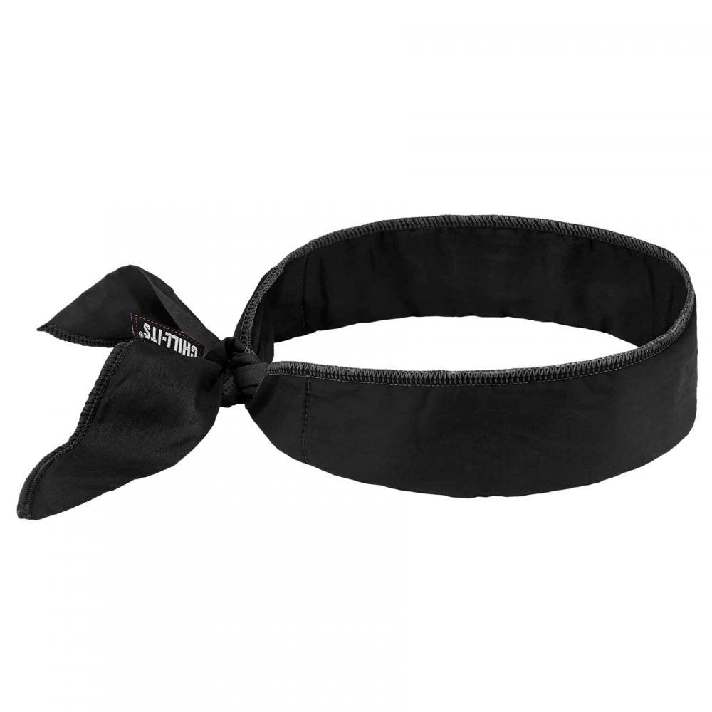 6702 Black Cooling Bandana - Embedded Polymers - Tie