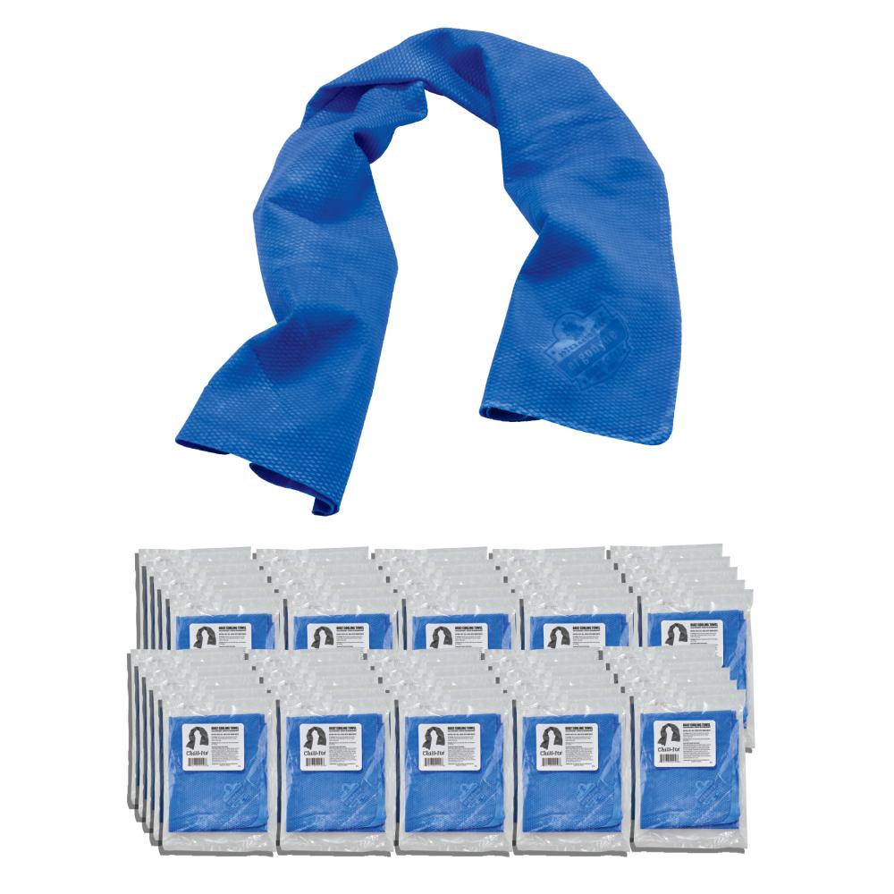 6602 50-pack Blue Evaporative Cooling Towel - PVA
