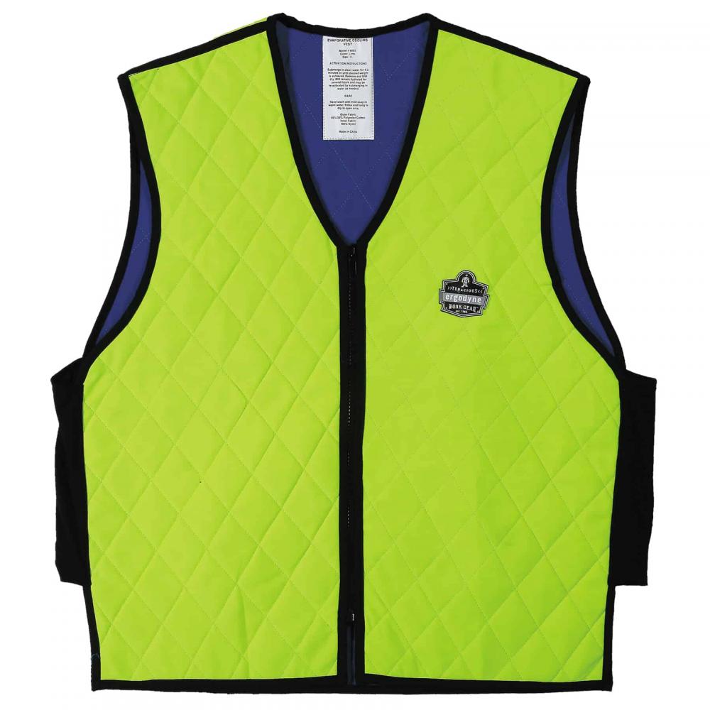 6665 M Lime Cooling Vest - Embedded Polymer - Zipper