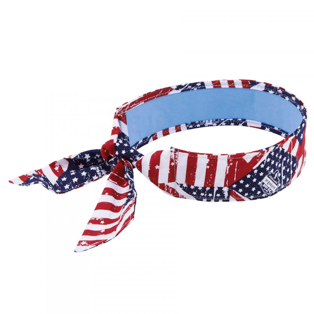 6700CT Stars and Stripes Cooling Bandana Headband - PVA - Tie