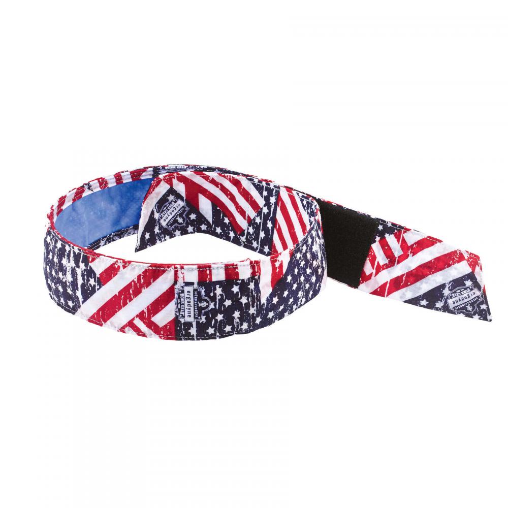 6705CT Stars and Stripes Cooling Bandana Headband - PVA - HL