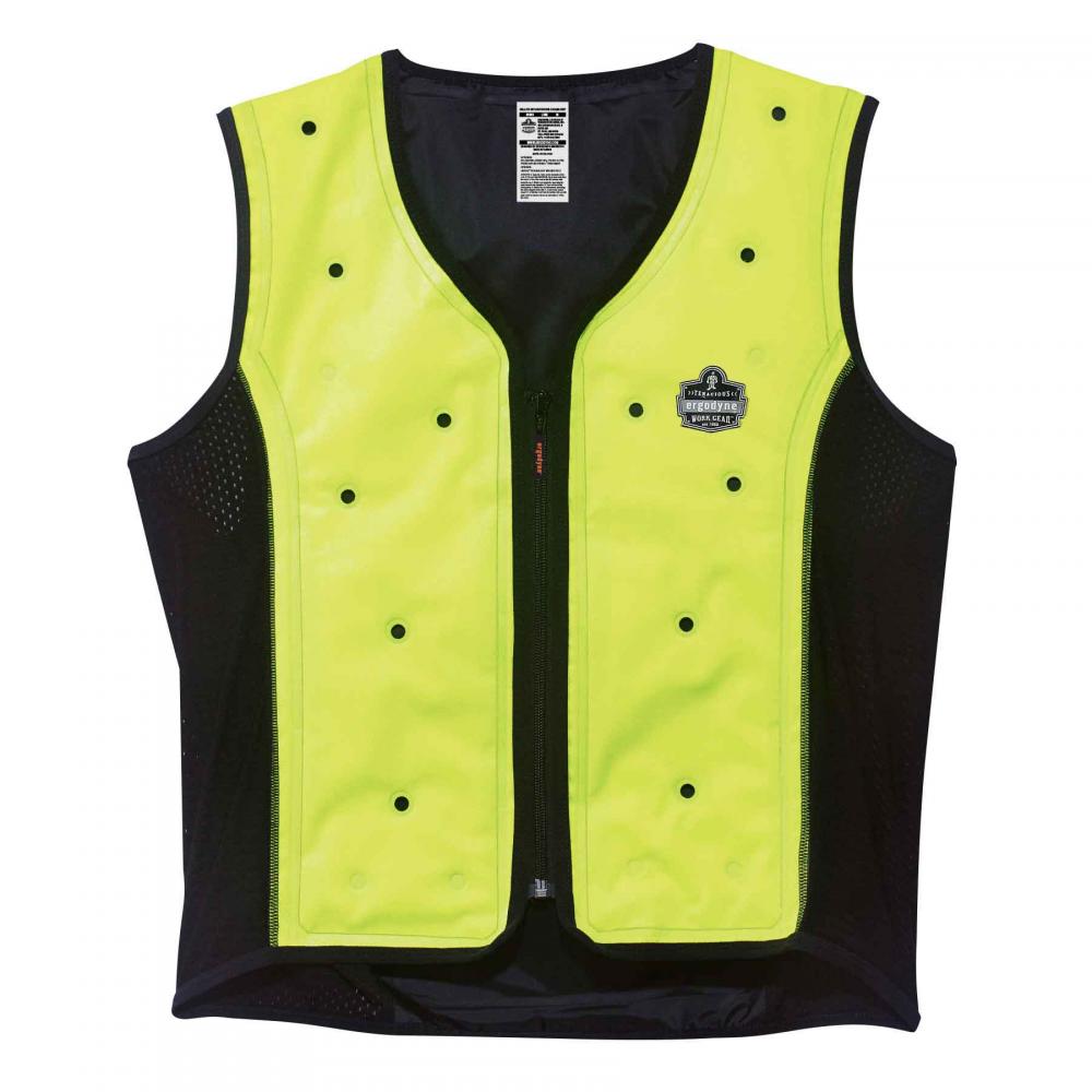 6685 4XL Lime Dry Evaporative Cooling Vest - Zipper