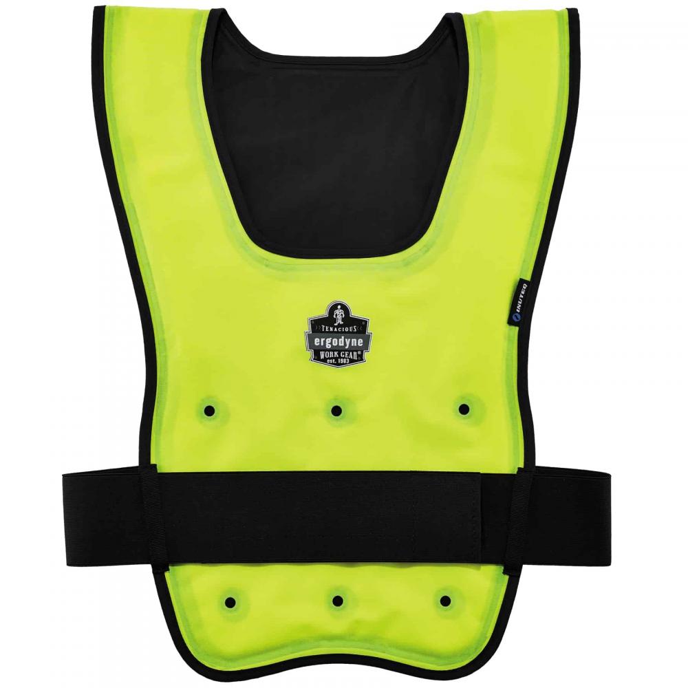 6687 L/XL Lime Dry Evaporative Cooling Vest - Elastic