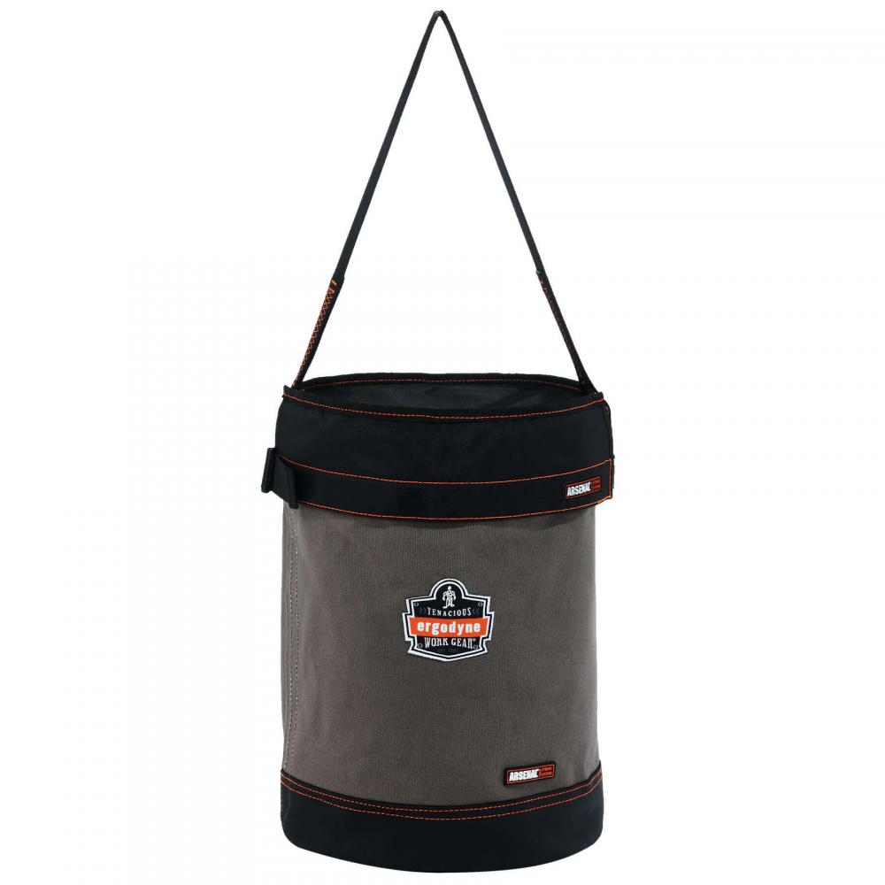 5930T L Gray Web Handle Canvas Hoist Bucket and Top