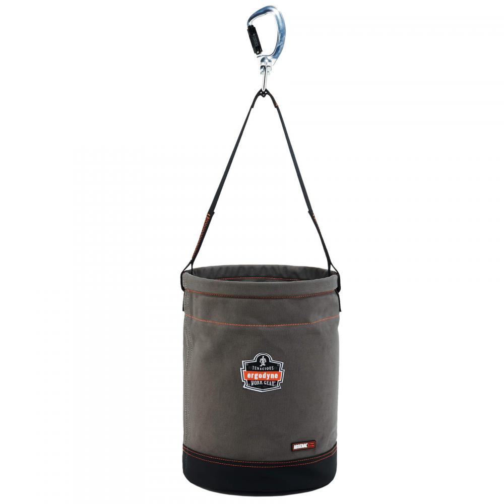5940 L Gray Swiveling Carabiner Canvas Hoist Bucket