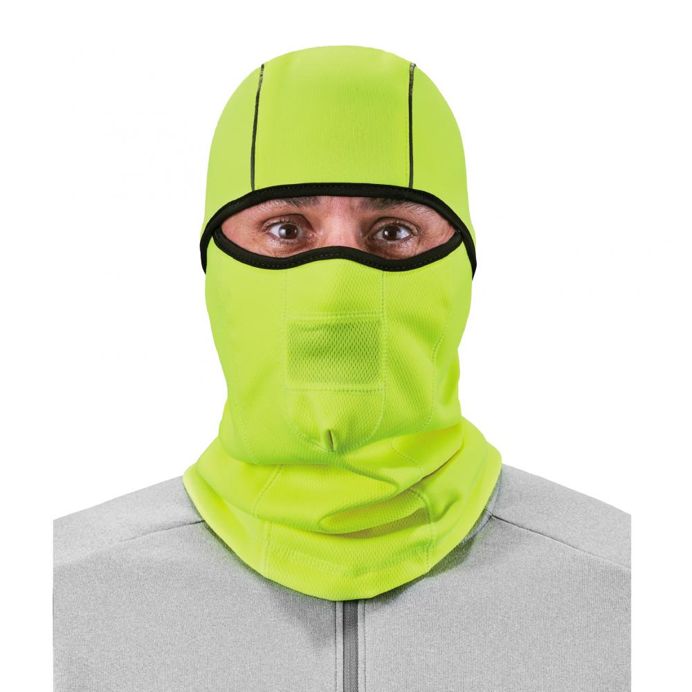 6823 Lime Hinged Balaclava Face Mask