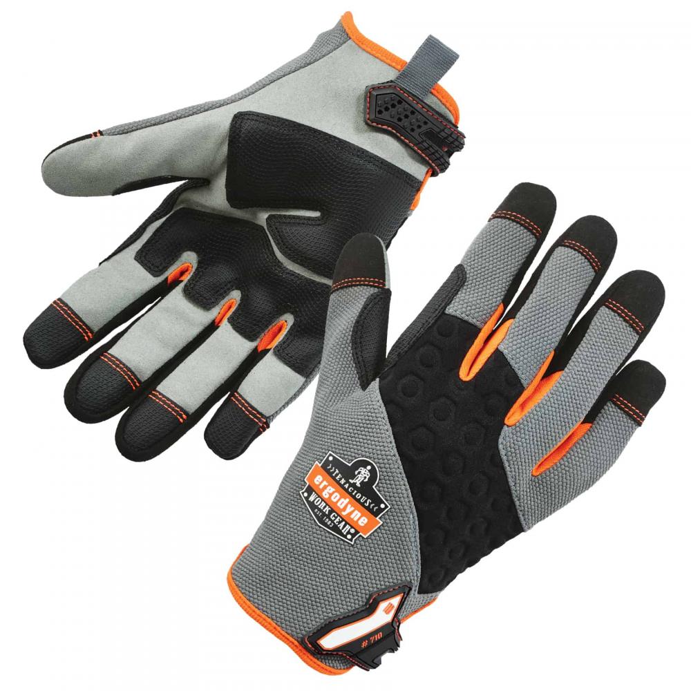 710 2XL Gray Heavy-Duty Mechanics Gloves