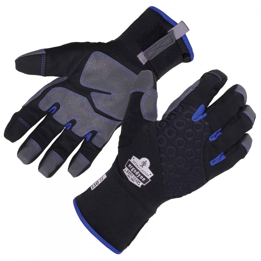 817 2XL Black Thermal Gloves - Reinforced Palm