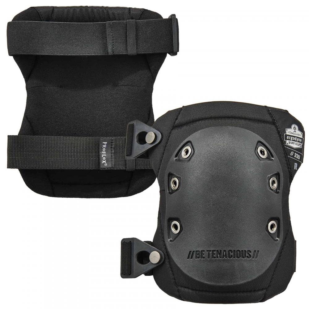 335 Black Cap Slip-Resistant Knee Pads - Rubber Cap