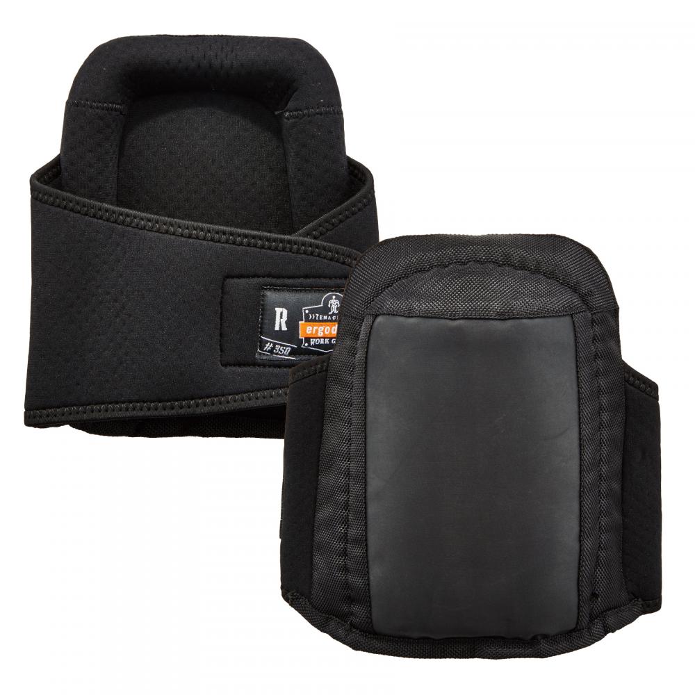 350 Black Gel Foam Knee Pads - Long Soft Cap