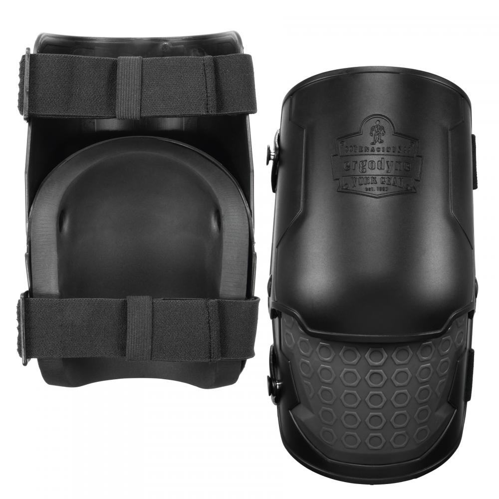360 Black Hard Shell Hinged Knee Pads - Non-Marring Cap