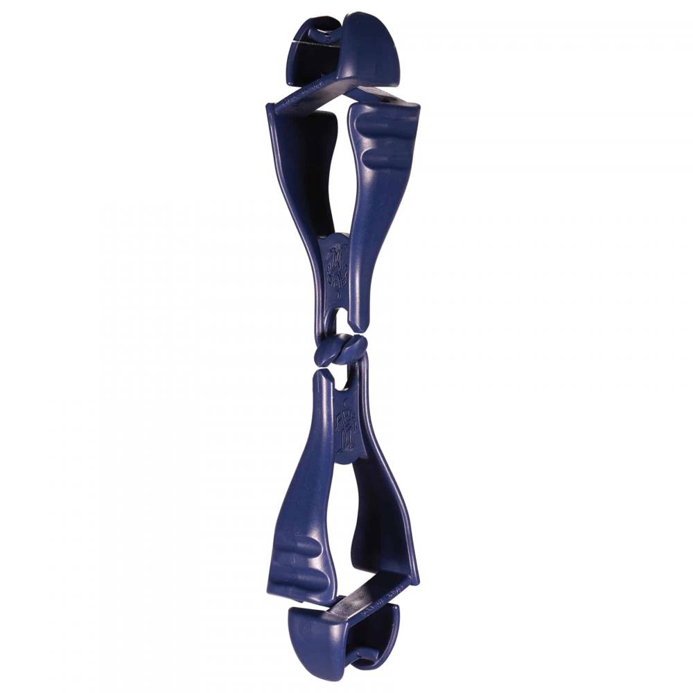 3400MD Deep Blue Metal Detectable Glove Clip - Dual Clips