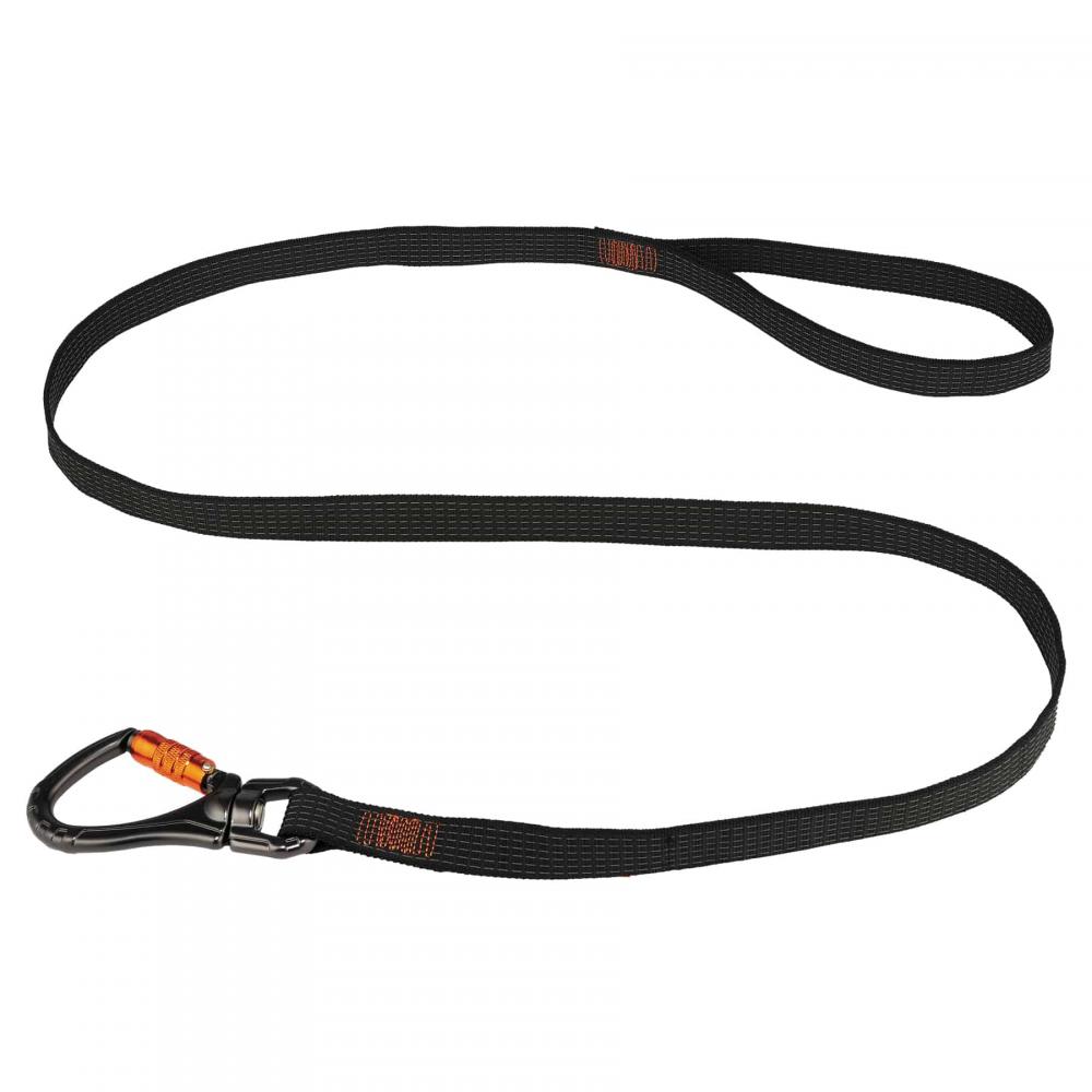 3129 Standard Black Lanyard - Locking Swivel Carabiner Loop - 40lbs
