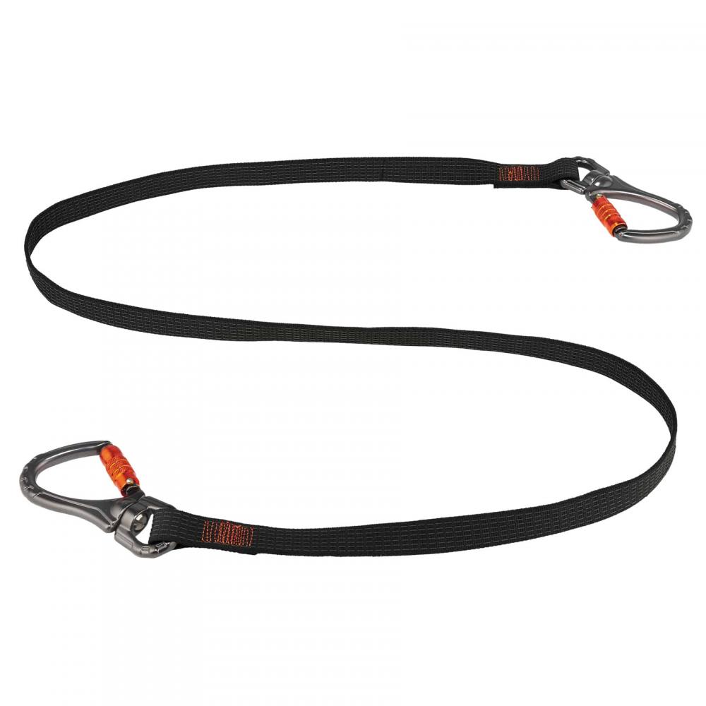 3139 Standard Black Lanyard - Dual Locking Swivel Carabiners - 40lbs