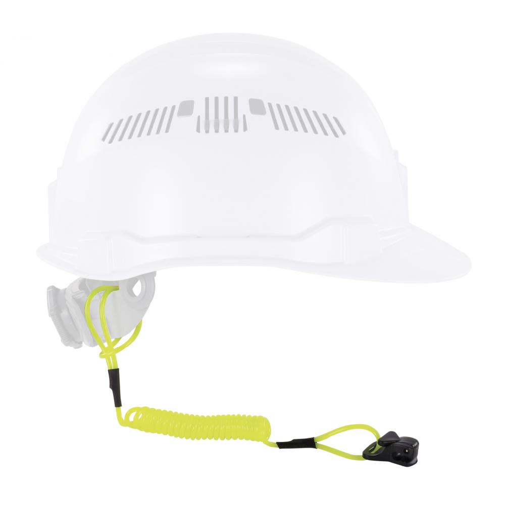 3158 Lime Coil Lanyard - Clamp - 2lbs