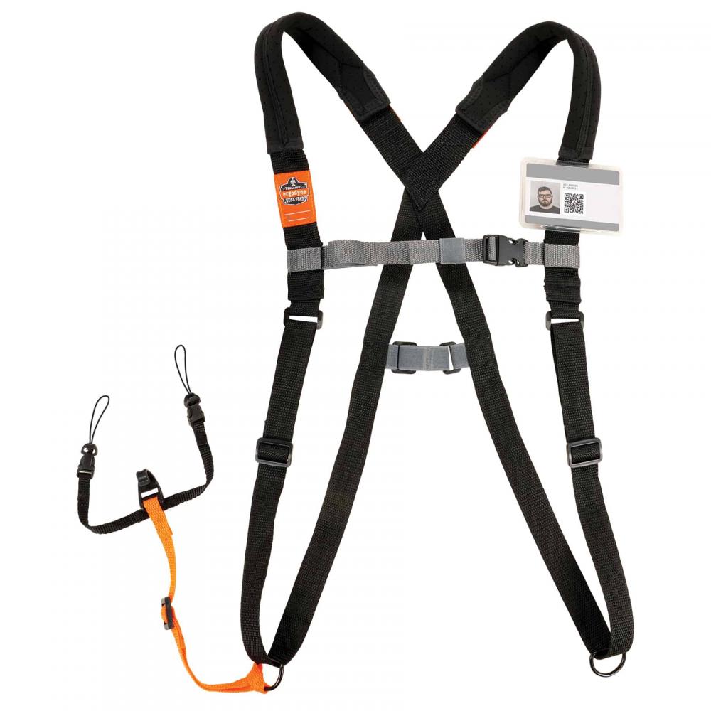 3138 L Black Barcode Padded Scanner Harness Lanyard