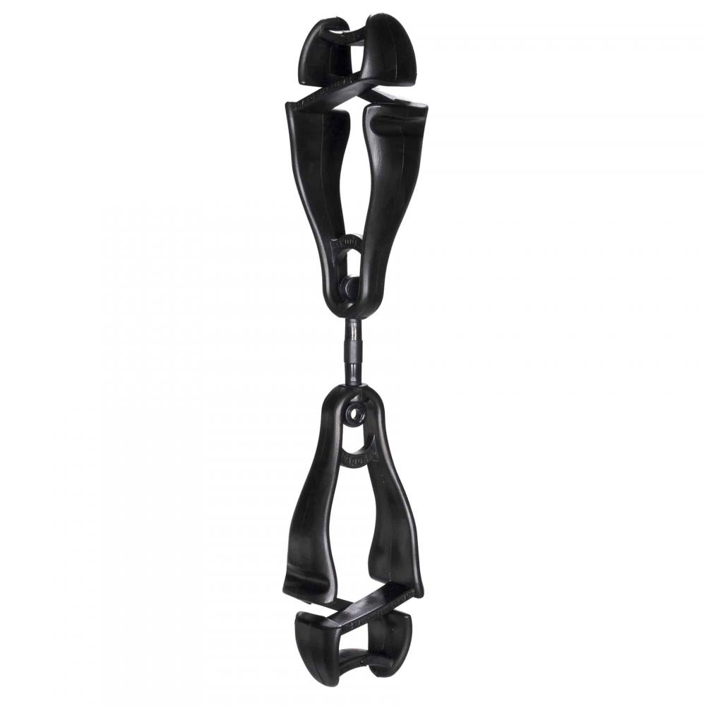 3420 Single Black Swivel Glove Clip Holder with Dual Clips