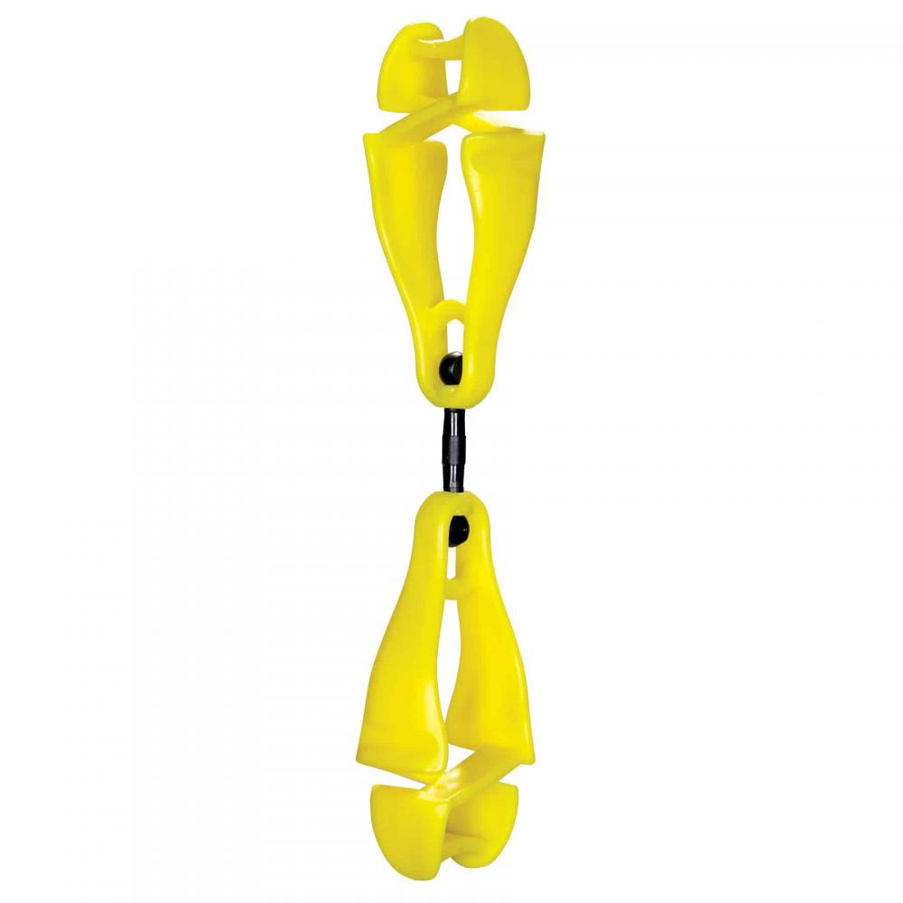 3420 Single Lime Swivel Glove Clip Holder with Dual Clips