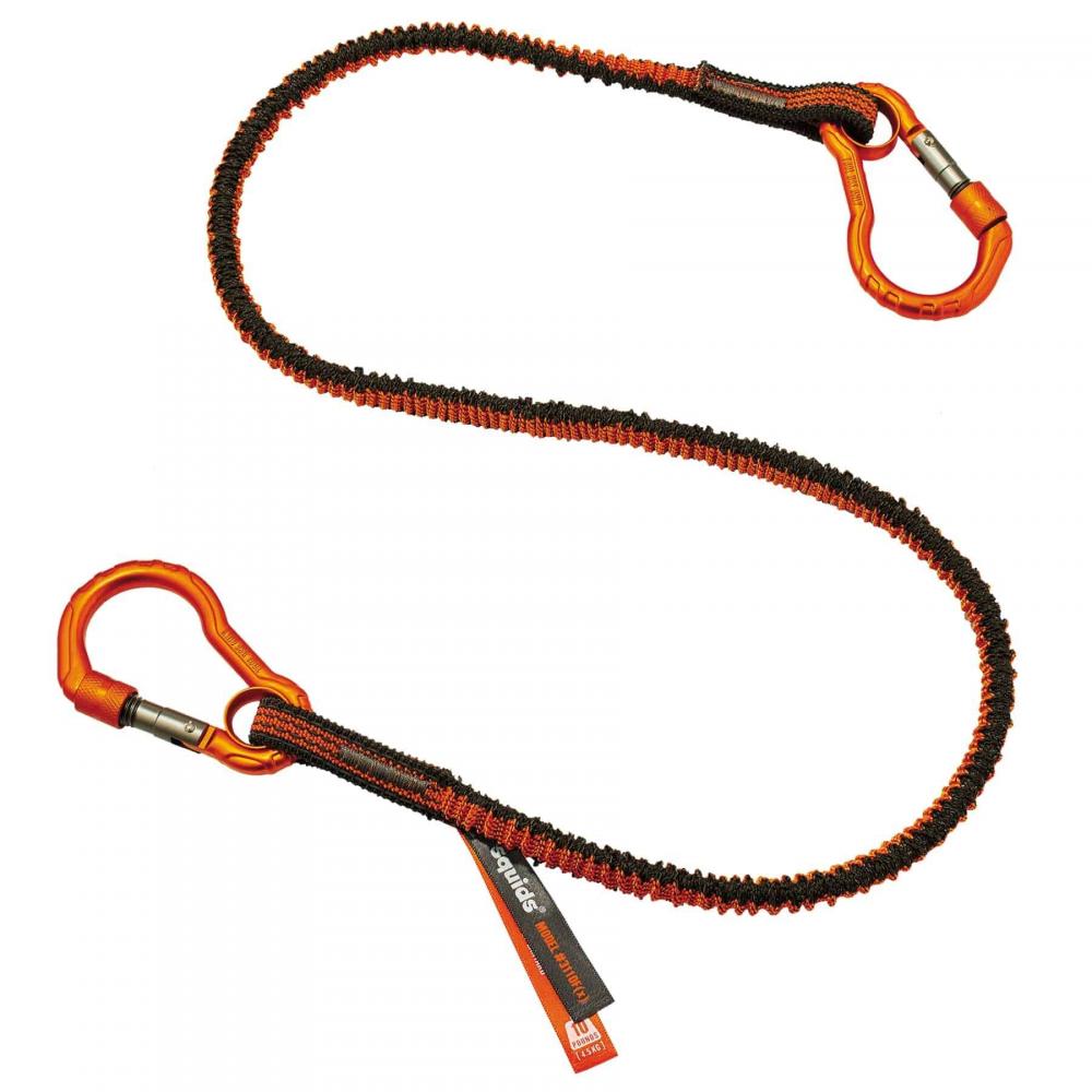 3110F(x) Standard Orange and Gray Lanyard - Dual Carabiners - 10lbs