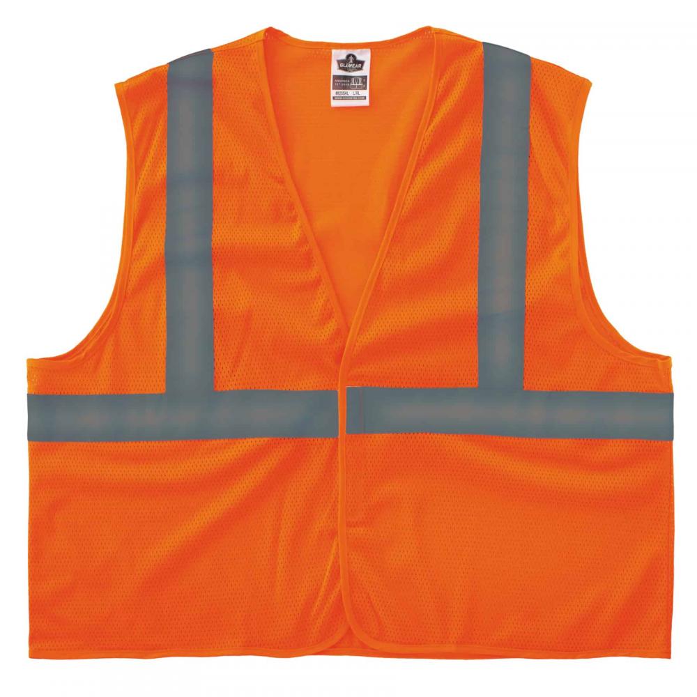 8205HL XS Orange Class 2 Super Economy Mesh Vest - H+L