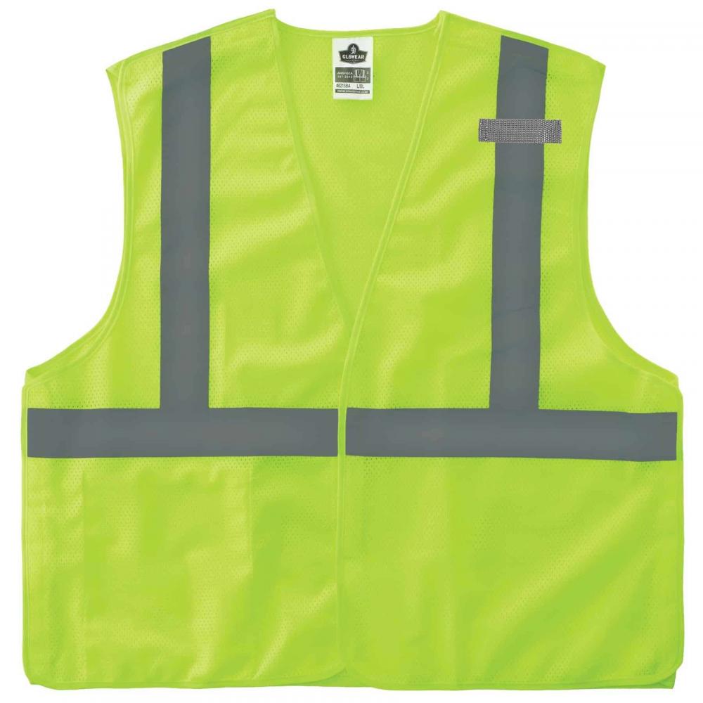 8215BA 4XL/5XL Lime Class 2 Economy Breakaway Mesh Vest