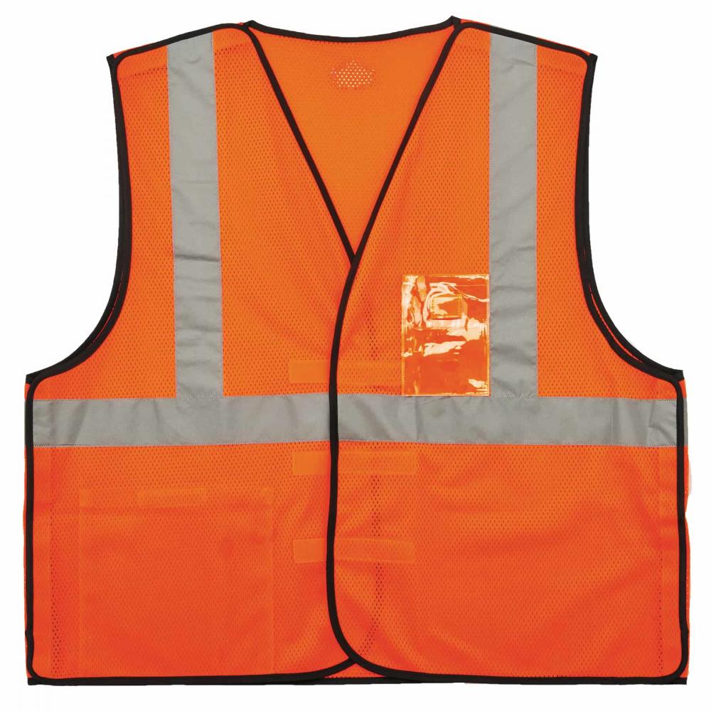 8216BA S/M Orange Class 2 Breakaway Mesh Vest - ID Holder