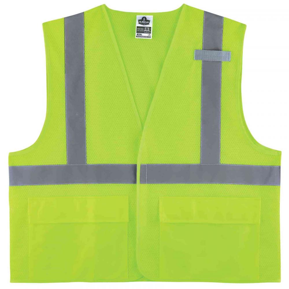 8220HL 4XL/5XL Lime Class 2 Standard Mesh Vest - HL